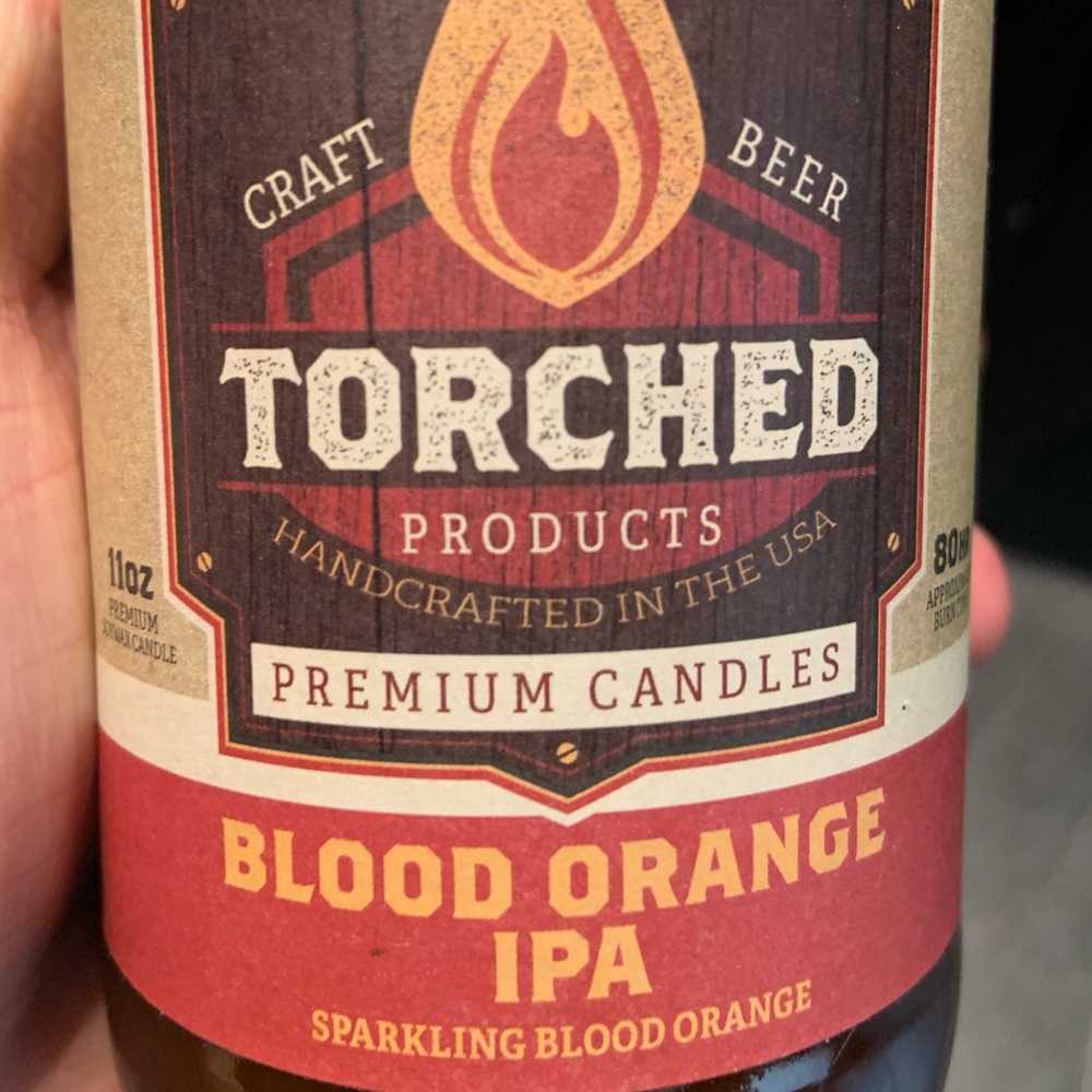 Torched Blood Orange IPA Beer Candle